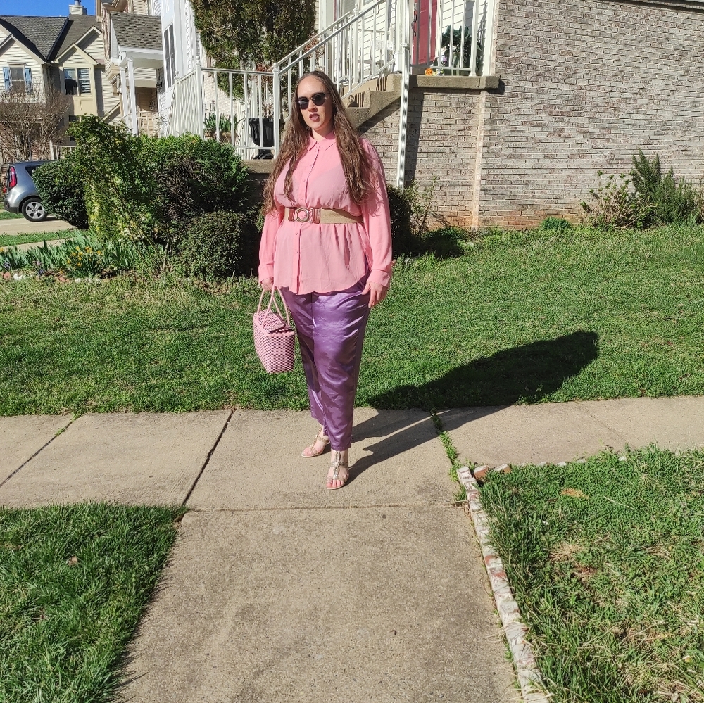 Nwt Lane Bryant Pink Blouse